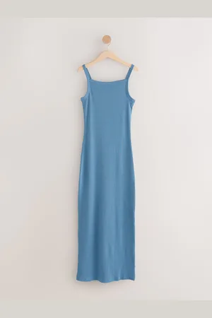 Next Strappy Maxi Length Ribbed Dress L