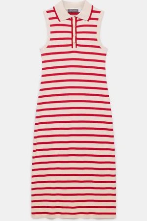 mint&berry Striped Polo Midi Dress S