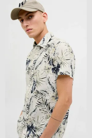 JACK & JONES Hawaiian Resort Short Sleeve 100% Cotton Shirt XXL