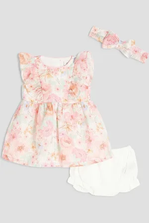 River Island Baby Girls Floral Burnout Bow Dress 6874cm