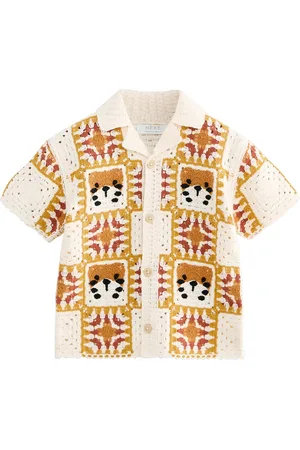 Next Crochet Revere Collar Short Sleeve Knitted Polo Shirt (3mths-7yrs) 1.5