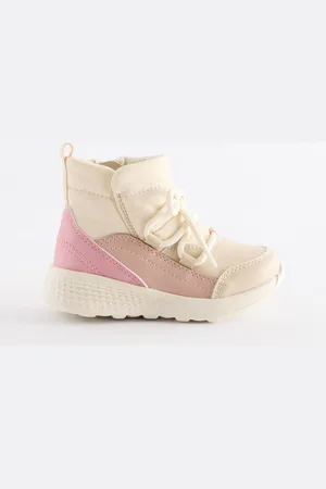 Next Neutral Pink Mock Lace Boots Trainers AU 7 (EU 24)