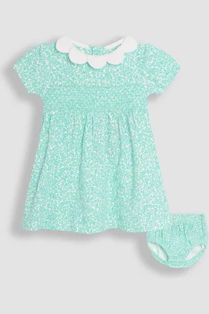 JoJo Maman Bébé Ditsy Floral Smocked Jersey Dress 12