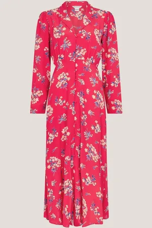 Monsoon Sarah Floral Print Midi Dress AU 10