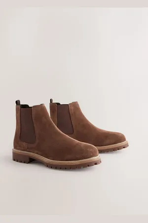 Next Brown Suede Cleated Chelsea Boots AU 8 (EU 42)