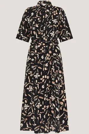 Monsoon Ulla Floral Print Jersey 100% Cotton Dress S