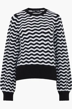 French Connection Blue Natasha Scallop Jumper L