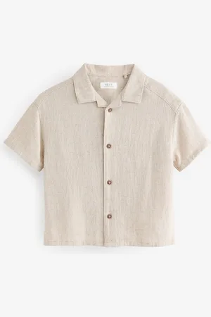 Next Short Sleeves Linen Blend Revere Collar Shirt (3mths-7yrs) 3