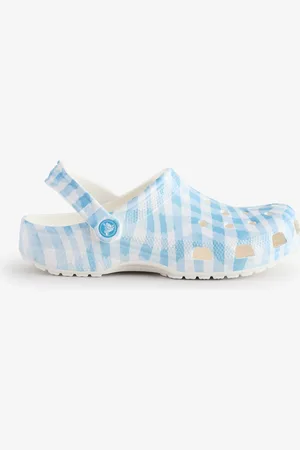 Crocs Blue Adults Gingham Clogs AU 10 (EU 42.5)