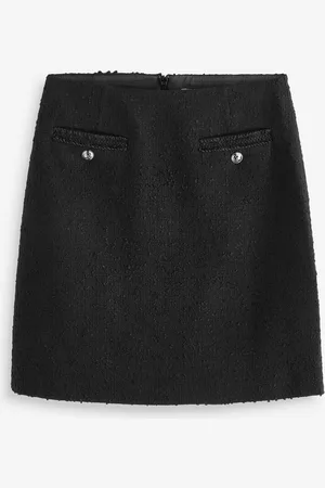 LK Bennett Charlie Cotton Blend Tweed Skirt AU 6