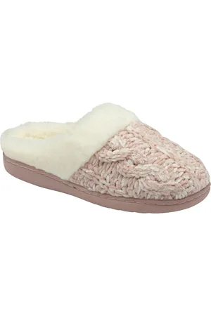 Dunlop Pink Ladies Knitted Closed Toe Mule Slippers AU 8 (EU 39)