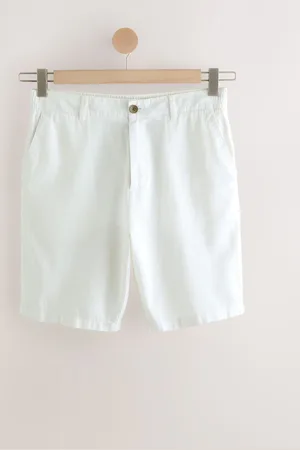 Next Linen Rich Elasticated Waist Chino Shorts 34r