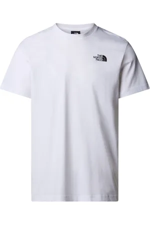 The North Face White Vertical Print 100% Cotton T-Shirt L