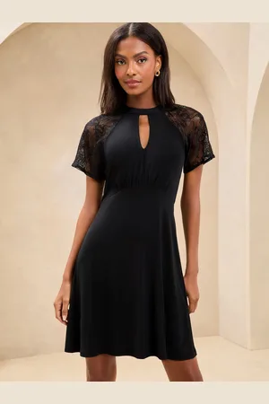 Lipsy London Short Sleeve Keyhole Jersey Mini Dress AU 18