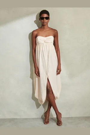 Reiss Evanna Bustier Bubble Hem Parachute Midi Dress AU 6