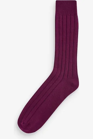 Pure Collection Mens Red Cashmere Socks M