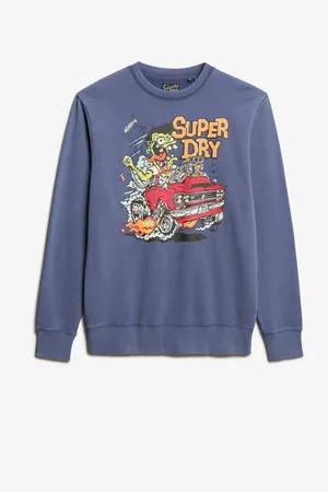 Superdry Frontier Blue Dragnut Graphic Loose Sweatshirt XL