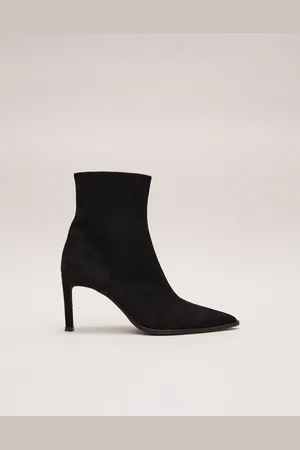 Phase Eight Black Suede Ponited Heeled Boots AU 8 (EU 39)