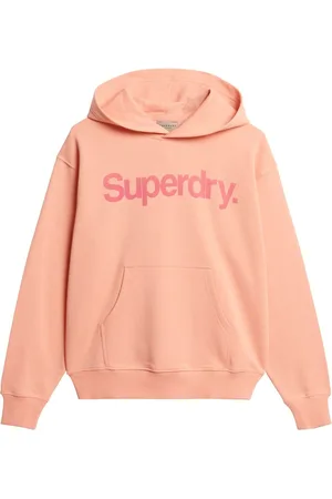 Superdry Pink Essential Logo 100% Cotton Hoodie AU 16