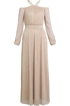 Gina Bacconi Sylvia Metallic Off The Shoulder Dress medium
