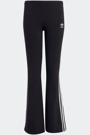 adidas Black 3 Stripe Flared Leggings 13