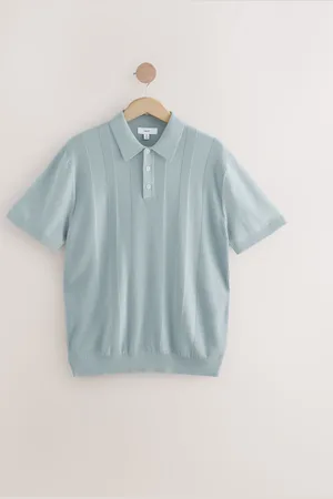 Next Regular Fit Cotton Rich Short Sleeve Knit Polo Shirt XXL
