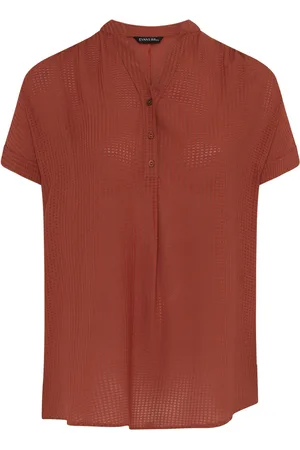 Evans Half Placket Short Sleeve Blouse AU 26-28