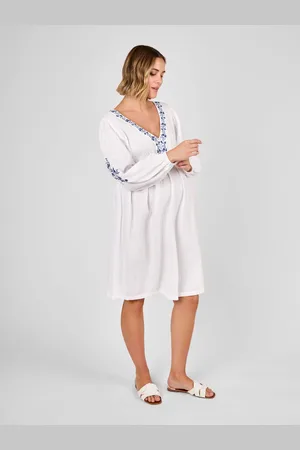 JoJo Maman Bébé Embroidered Textured Maternity Mini Dress M