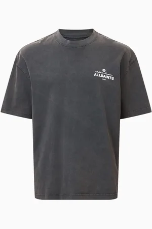 AllSaints AllSaints Black Soleil Short Sleeve Crew 100% Organic Cotton T-Shirt xlarge