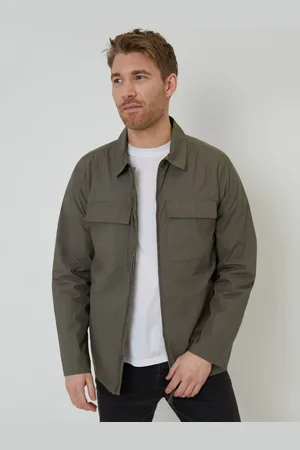 Threadbare Khaki 100% Cotton Poplin Lightweight Collared Jacket M