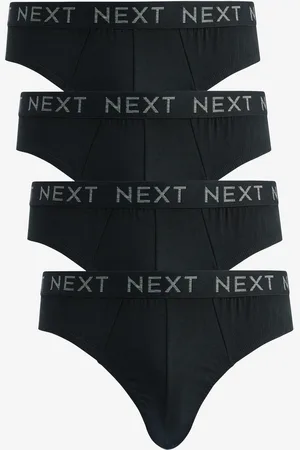 Next Black 4 pack Cotton Rich Briefs S