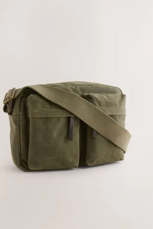 Next Green Wax Cotton Crossbody Bag onesize
