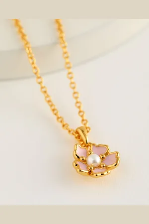 Ted Baker Gold Tone PETIIES: Painted Flower Pendant Necklace One