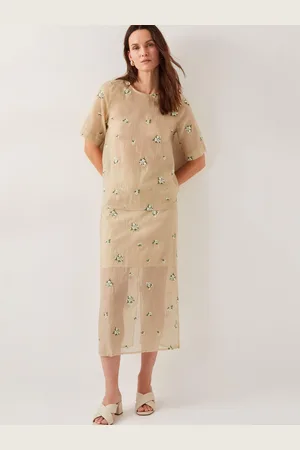Monsoon Sacha Embroidered Midi Skirt AU 14