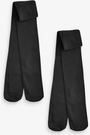 Next Black Longer Length 80 Denier School Tights 2 Pack