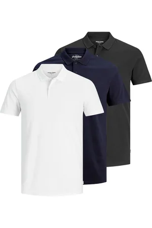 JACK & JONES 100% Cotton Polo Shirts 3 Pack xxlarge