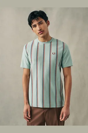 Fred Perry Striped Crepe Pique T-Shirt XXL