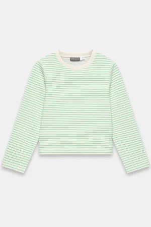 mint&berry Green Textured Striped Sweatshirt M