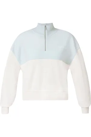 Sweaty Betty DayBreakBlue LilyWhite Revive Crop Half Zip Sweatshirt L-XL