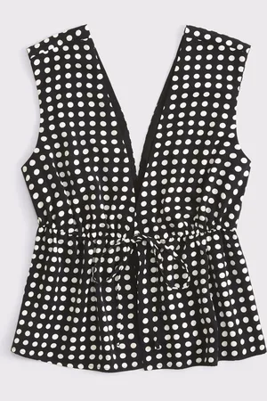 Abercrombie & Fitch Plunge Tie Front Sleeveless Top large