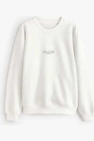 Next Ecru Relaxed Fit Back City Graphic Crew Neck Sweatshirt XL