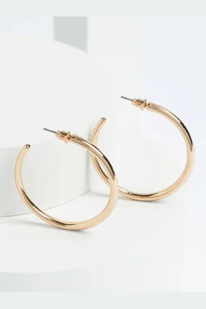 Next Gold Tone Taper Hoop Earrings One