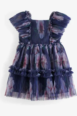 Ted Baker Floral Crinkle Mesh Frill Dress 2