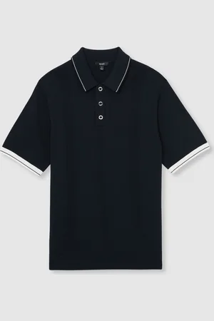 Reiss Portman Tipped Knit Polo Shirt S