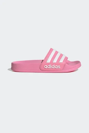 adidas Pink Kids Adilette Youth Sliders AU 1 (EU 33)
