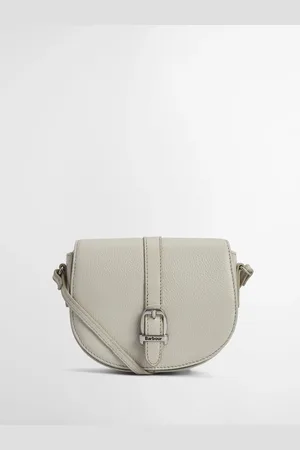 Barbour White Laire Leather Saddle 100% Cotton Bag One