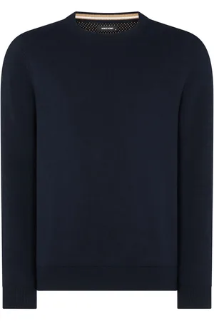 Remus Light Blue Tapered Fit 100% Cotton Crew Neck Jumper L