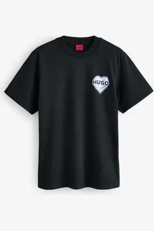 HUGO BOSS Black Artwork Graphic Cotton Slim Fit T-Shirt L