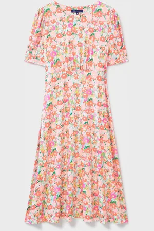 J.Crew Company Scarlet Jersey Printed Tea Dress AU 14
