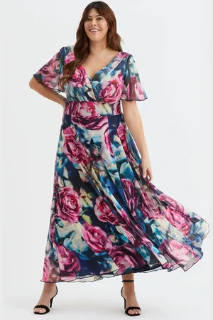 Scarlett & Jo Isabelle Float Sleeve Maxi Dress AU 12